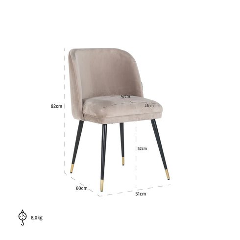 Axis Taupe Chenille Chair